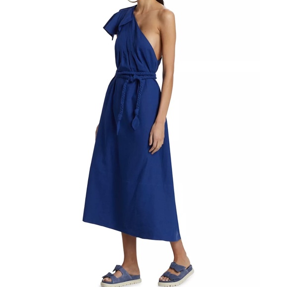 NWT | FARM Rio Leaf One-Shoulder Midi Dress | Size XL - Picture 4 of 8